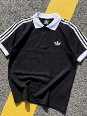 Adidas Originals Black Trefoil Polo Shirt